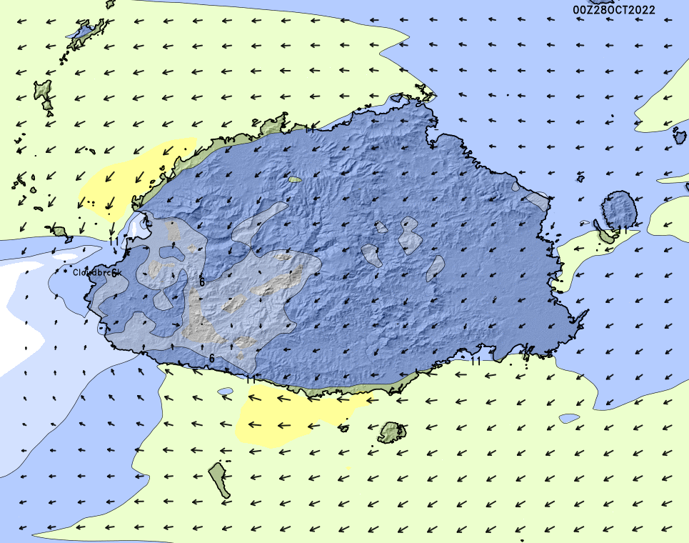 Fiji South High Resolution Wind Chart