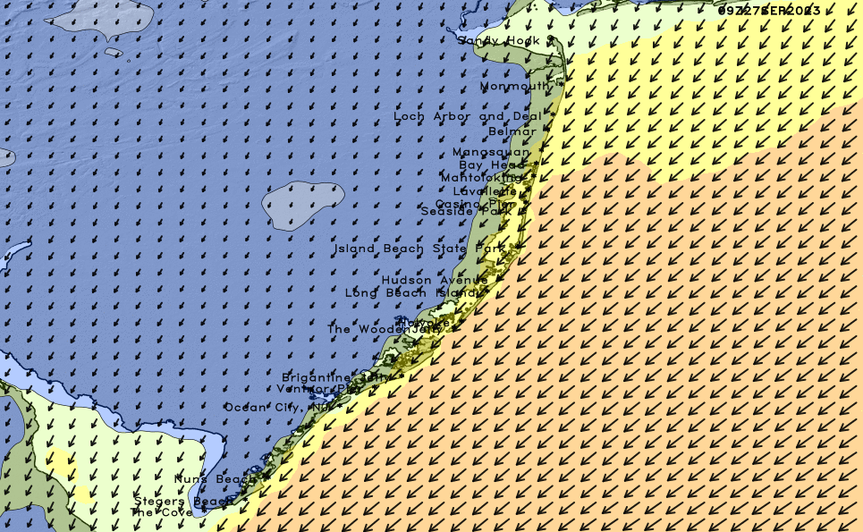 New Jersey High Resolution Wind Chart