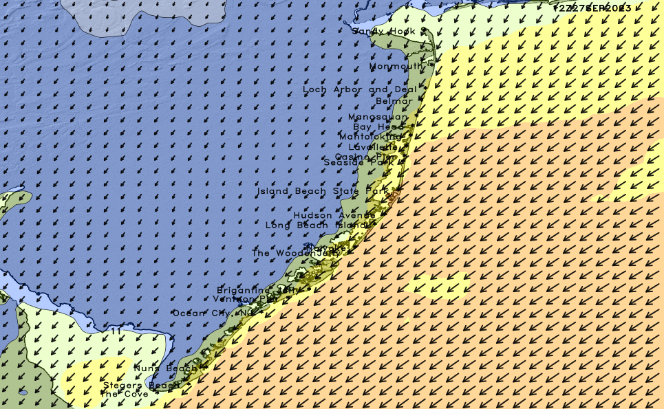 New Jersey High Resolution Wind Chart | SURFLINE.COM