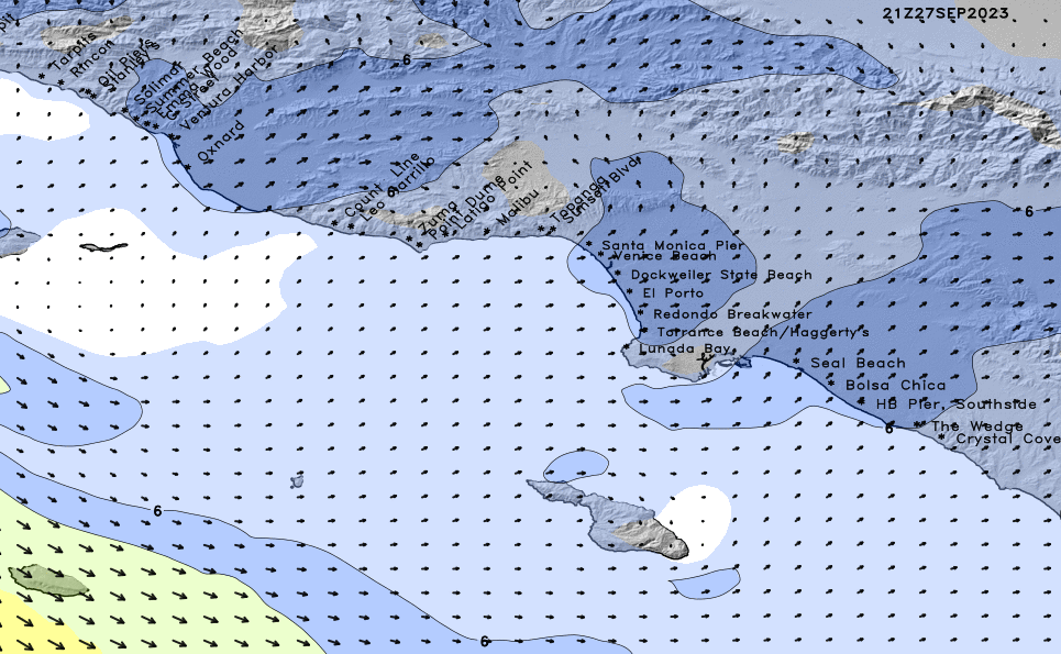 Current Wind Map Los Angeles United States Map