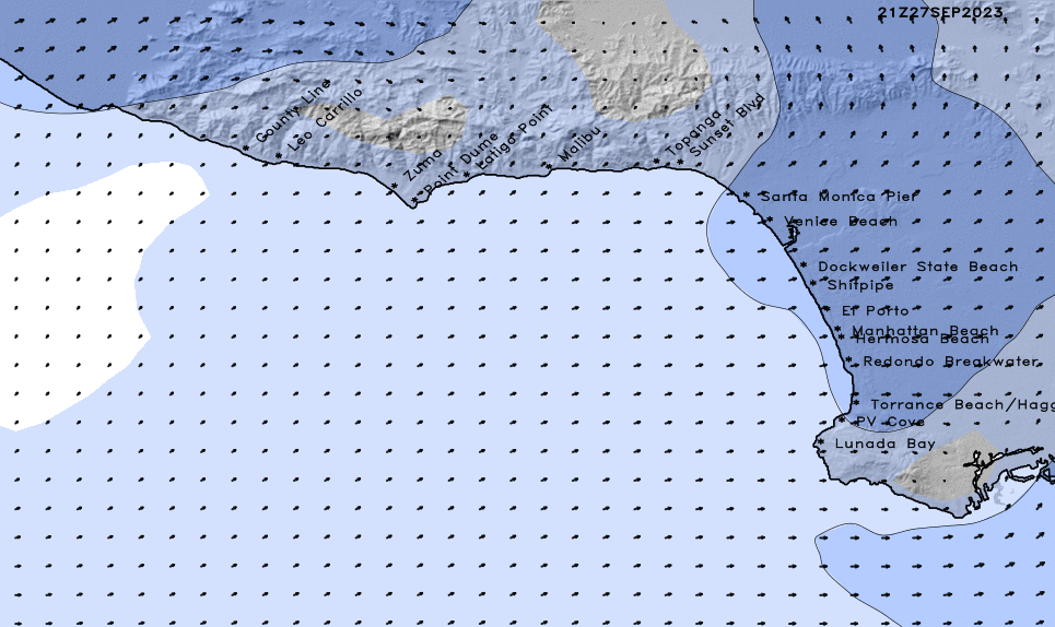 Current Wind Map Los Angeles United States Map