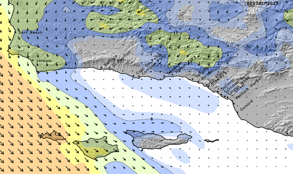 Ventura High Resolution Wind Chart