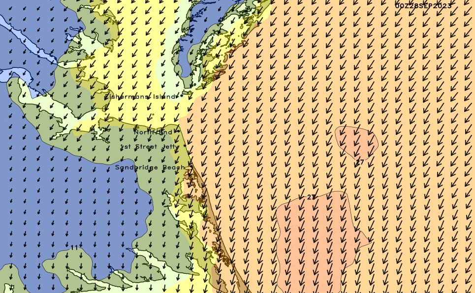 Virginia High Resolution Wind Chart
