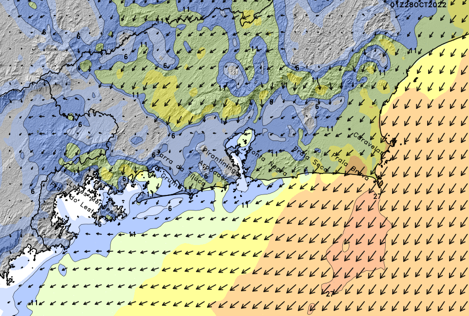 Rio de JaneiroLitoral Sul High Resolution Wind Chart Rio de JaneiroLitoral Sul High Resolution Wind Chart