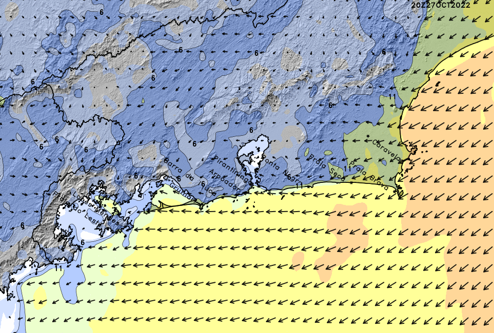 Rio de JaneiroLitoral Sul High Resolution Wind Chart Rio de JaneiroLitoral Sul High Resolution Wind Chart