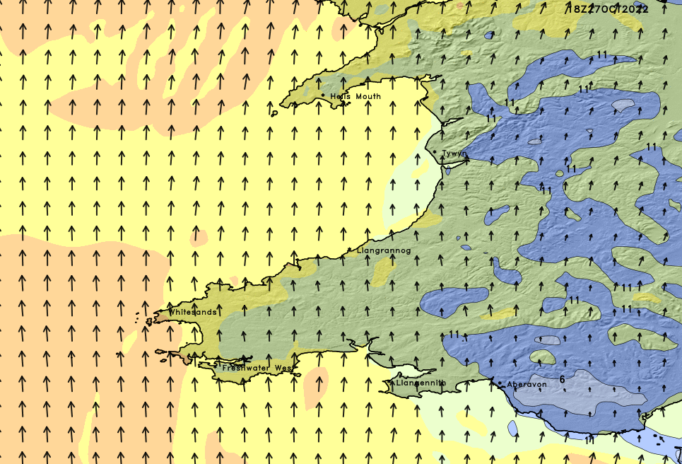 Wales High Resolution Wind Chart