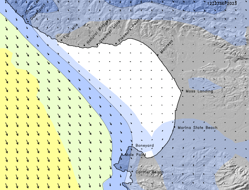 Santa Cruz High Resolution Wind Chart | SURFLINE.COM